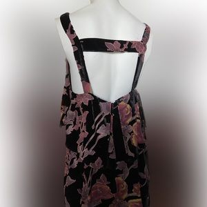 Ladies lush velvet floral burnout boho layer spring dress regal freebird